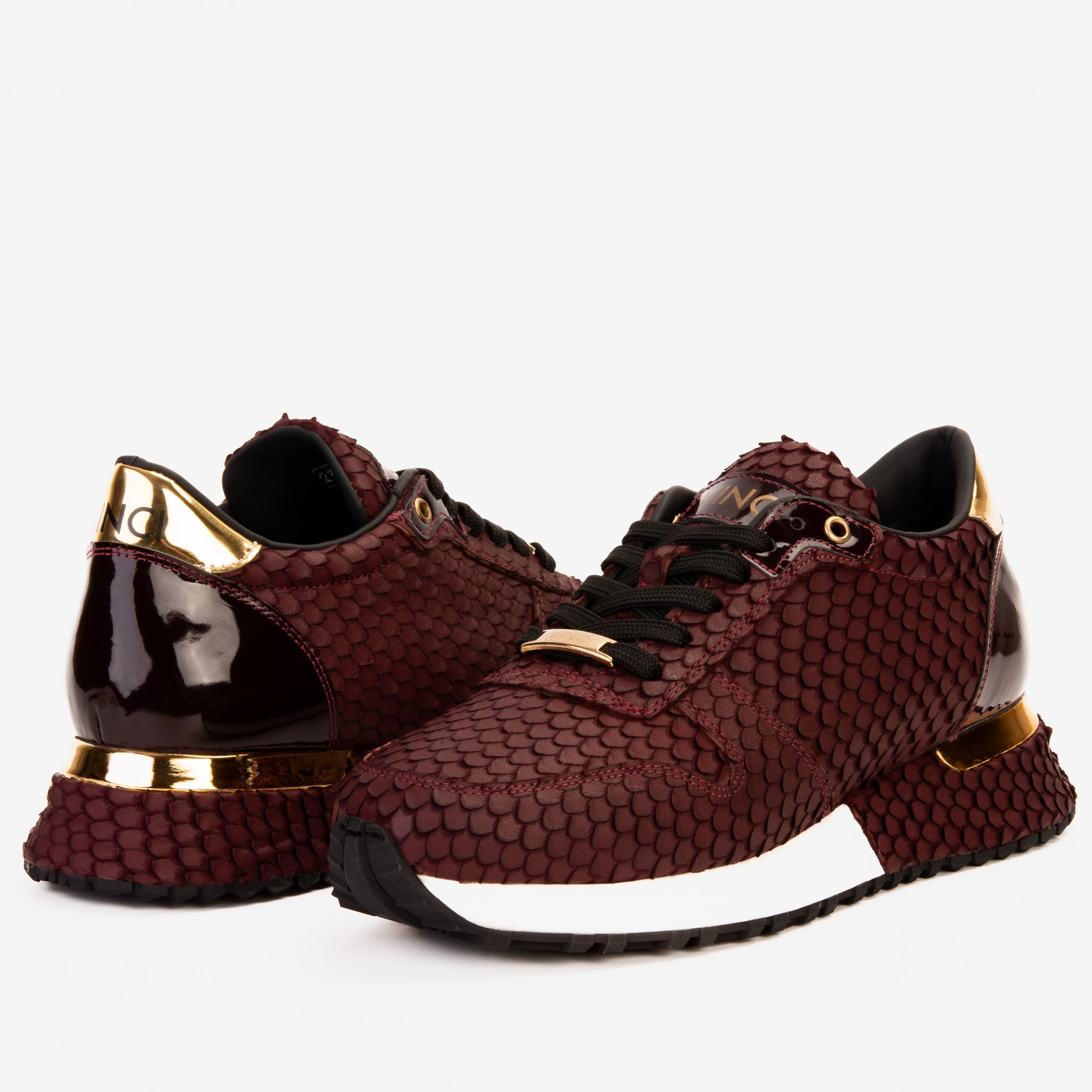 The Majesty Burgundy Leather Sneaker - Vinci Leather