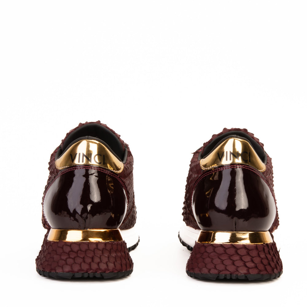The Majesty Burgundy Leather Sneaker - Vinci Leather