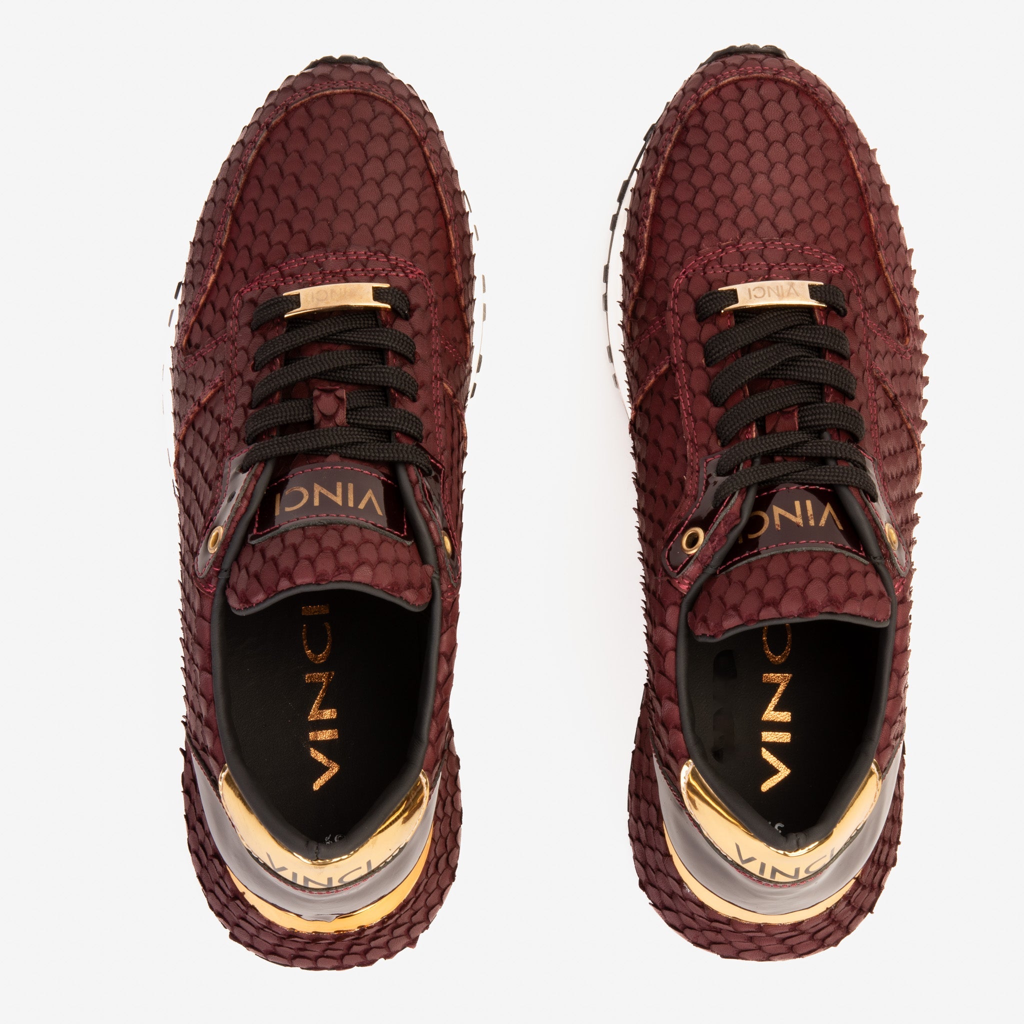 The Majesty Burgundy Leather Sneaker - Vinci Leather