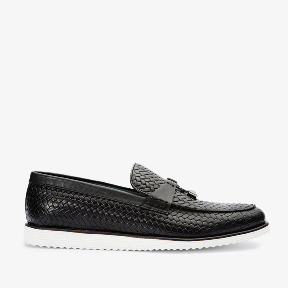 The Sperry Black Leather Tassel Loafer Shoe - Vinci Leather