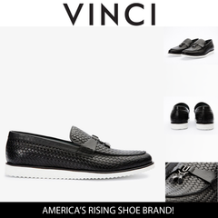 The Sperry Black Leather Tassel Loafer Shoe - Vinci Leather