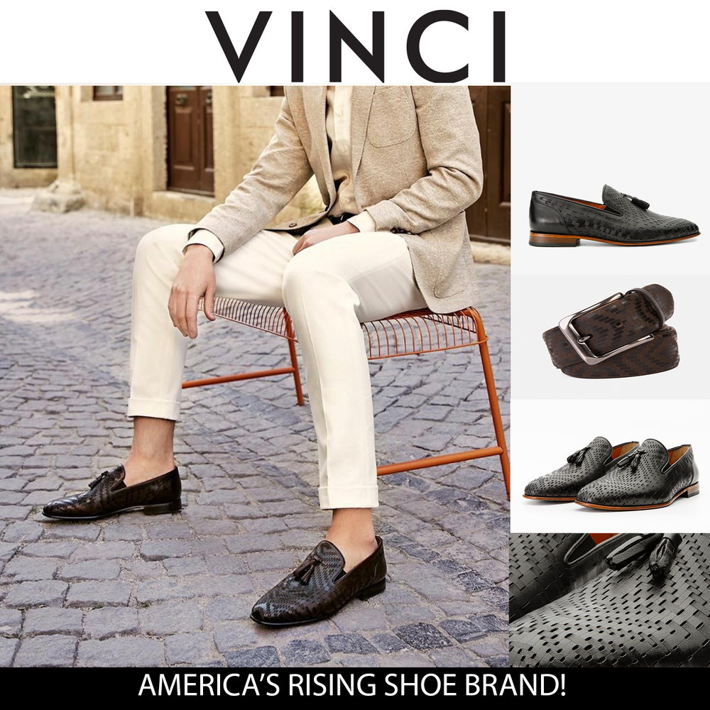 The Meram Black Leather Tassel Slip-On Loafer Shoe - Vinci Leather