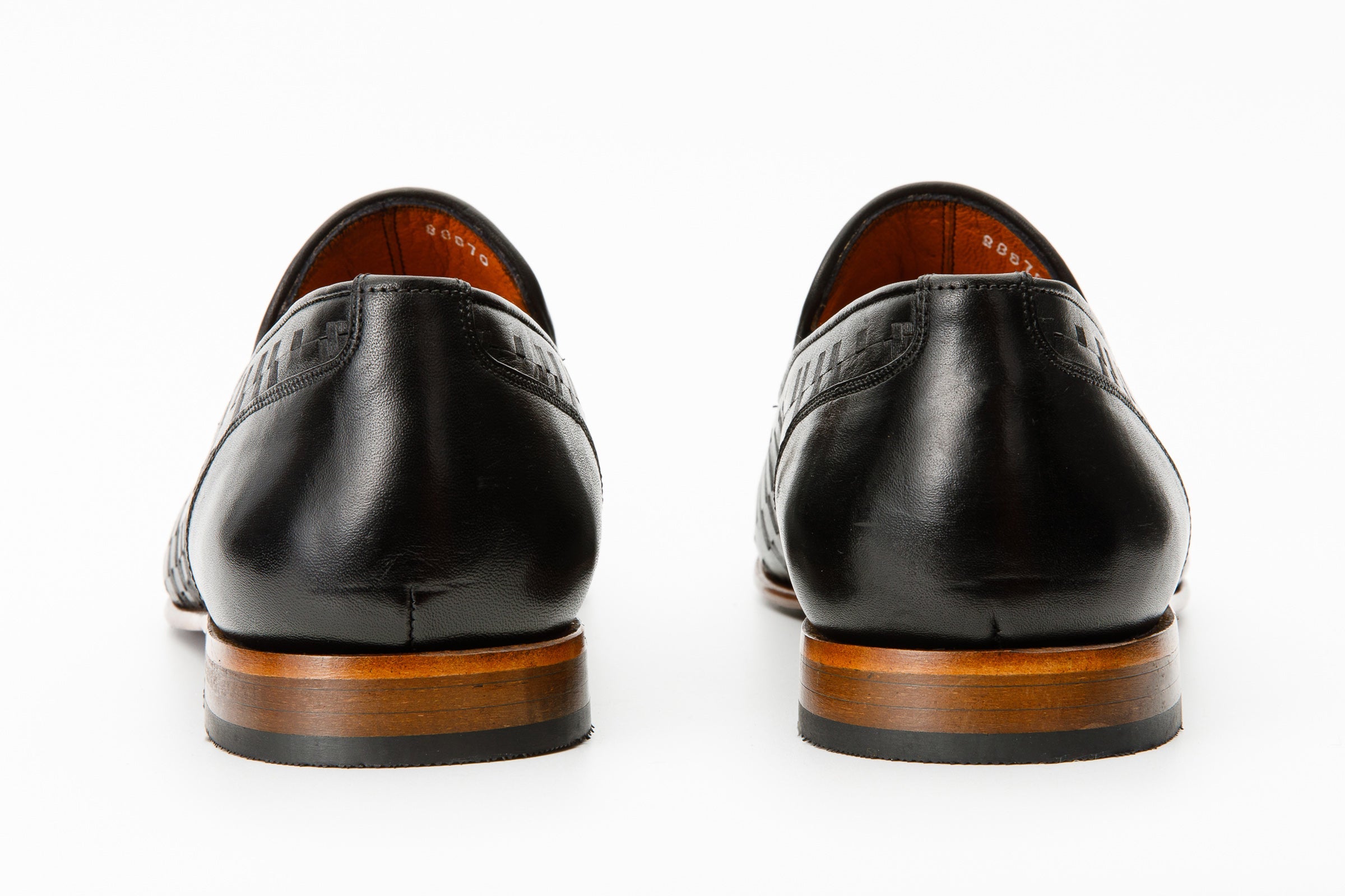 The Meram Black Leather Tassel Slip-On Loafer Shoe - Vinci Leather