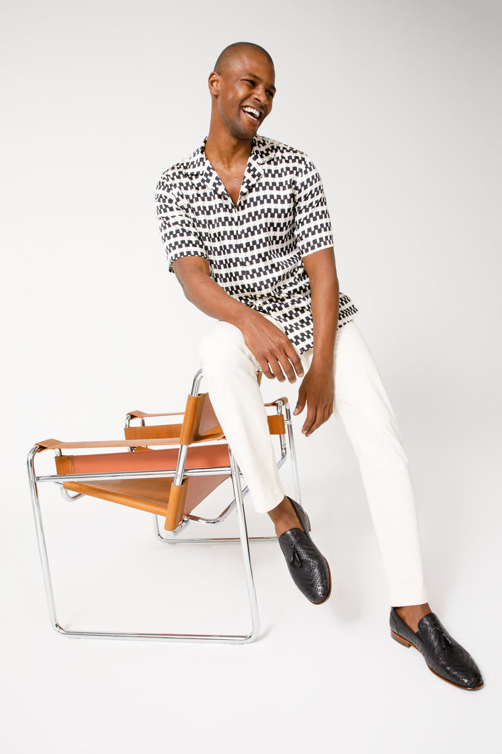 The Meram Black Leather Tassel Slip-On Loafer Shoe - Vinci Leather