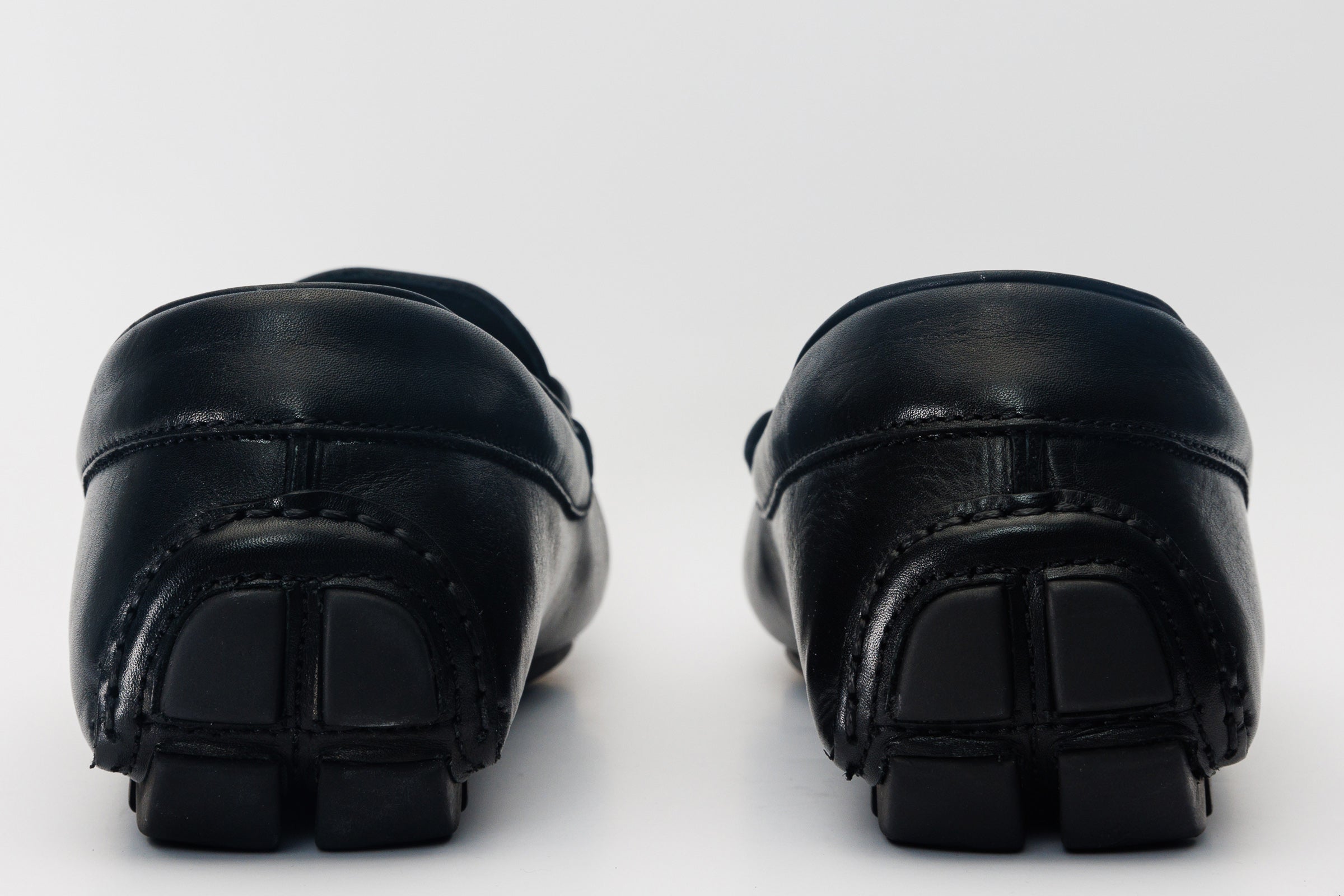Pavia Black Leather Bit Drive Loafer Shoe - Vinci Leather