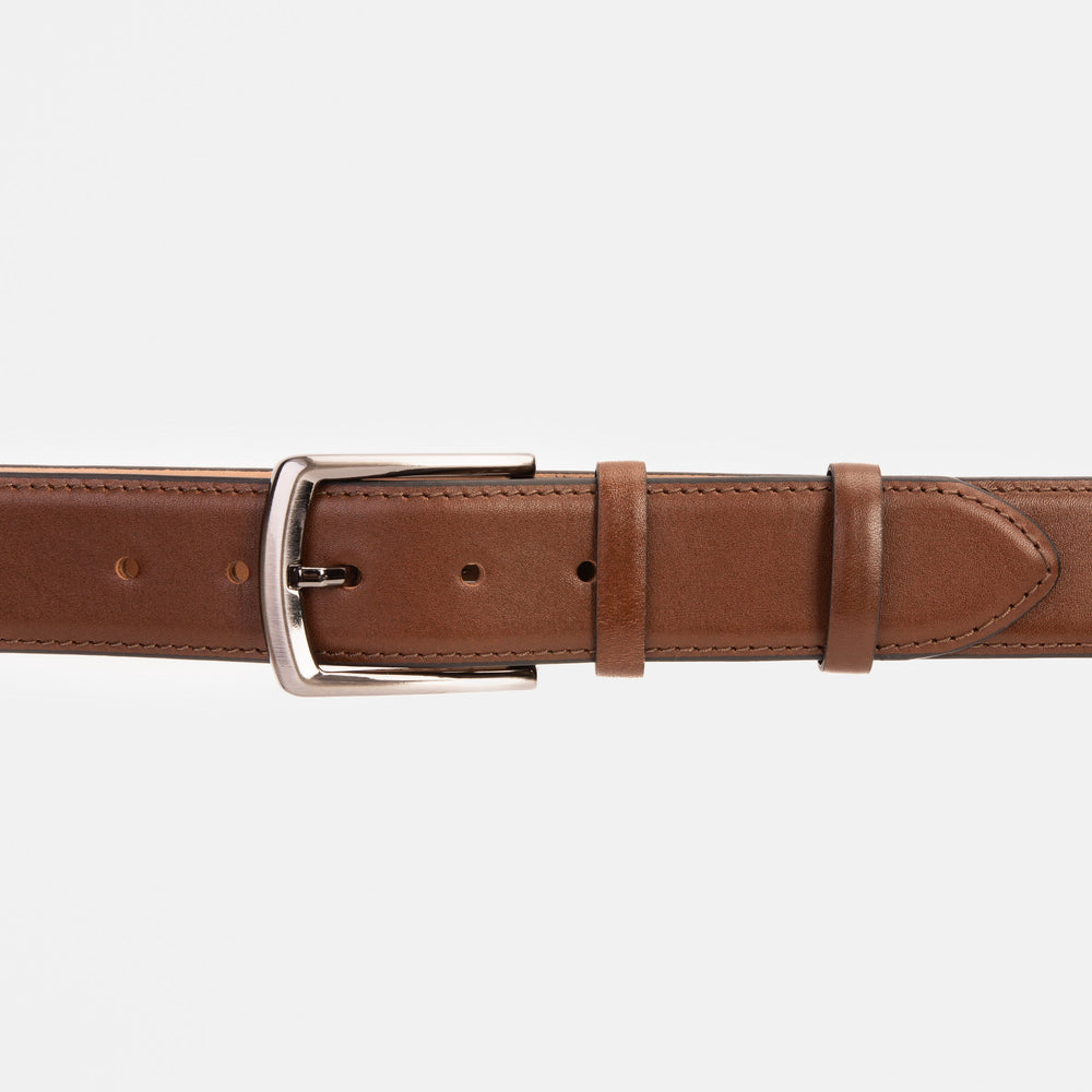 The Torino Brown Calfskin Belt - Vinci Leather