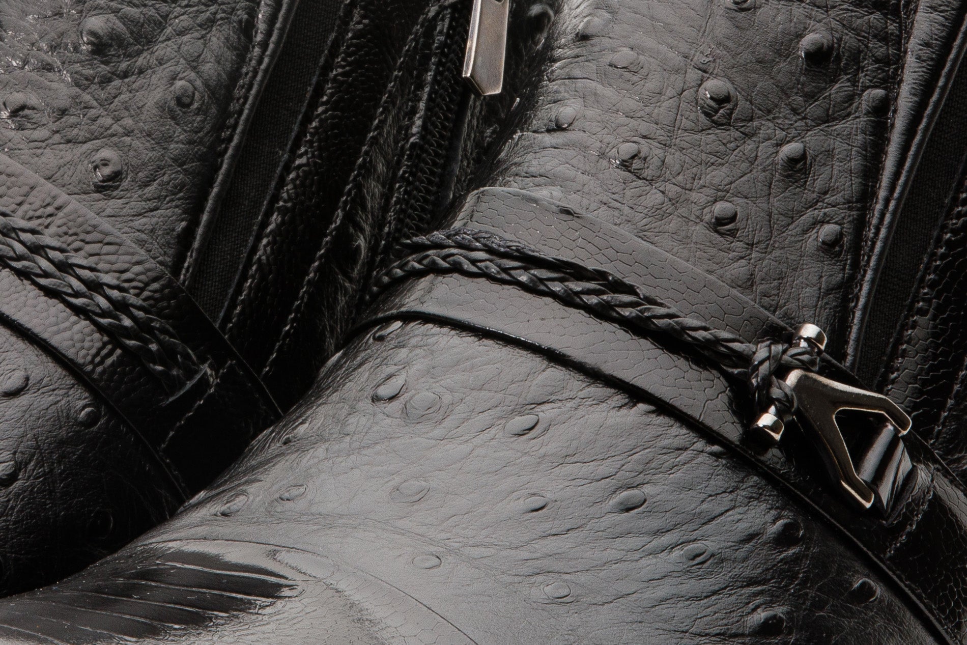 The Dallas Black Leather Bit Ankle Zip-Up Dress Boot - Vinci Leather