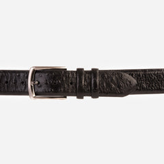 The Johannesburg Black Leather Belt - Vinci Leather
