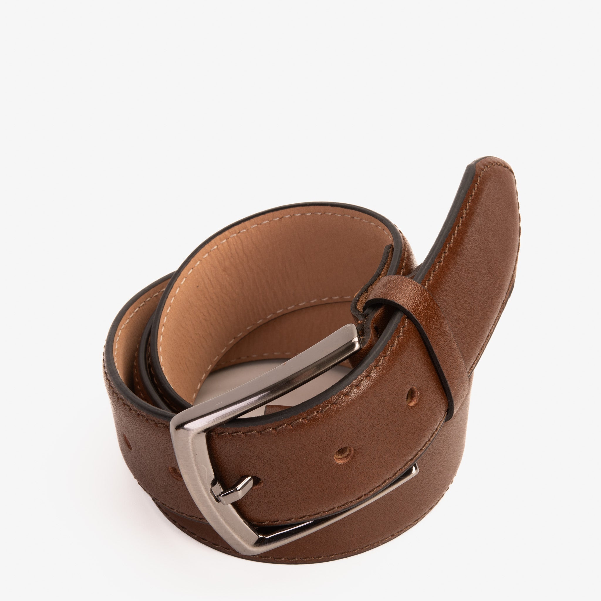The Bogota Brown Calfskin Belt - Vinci Leather