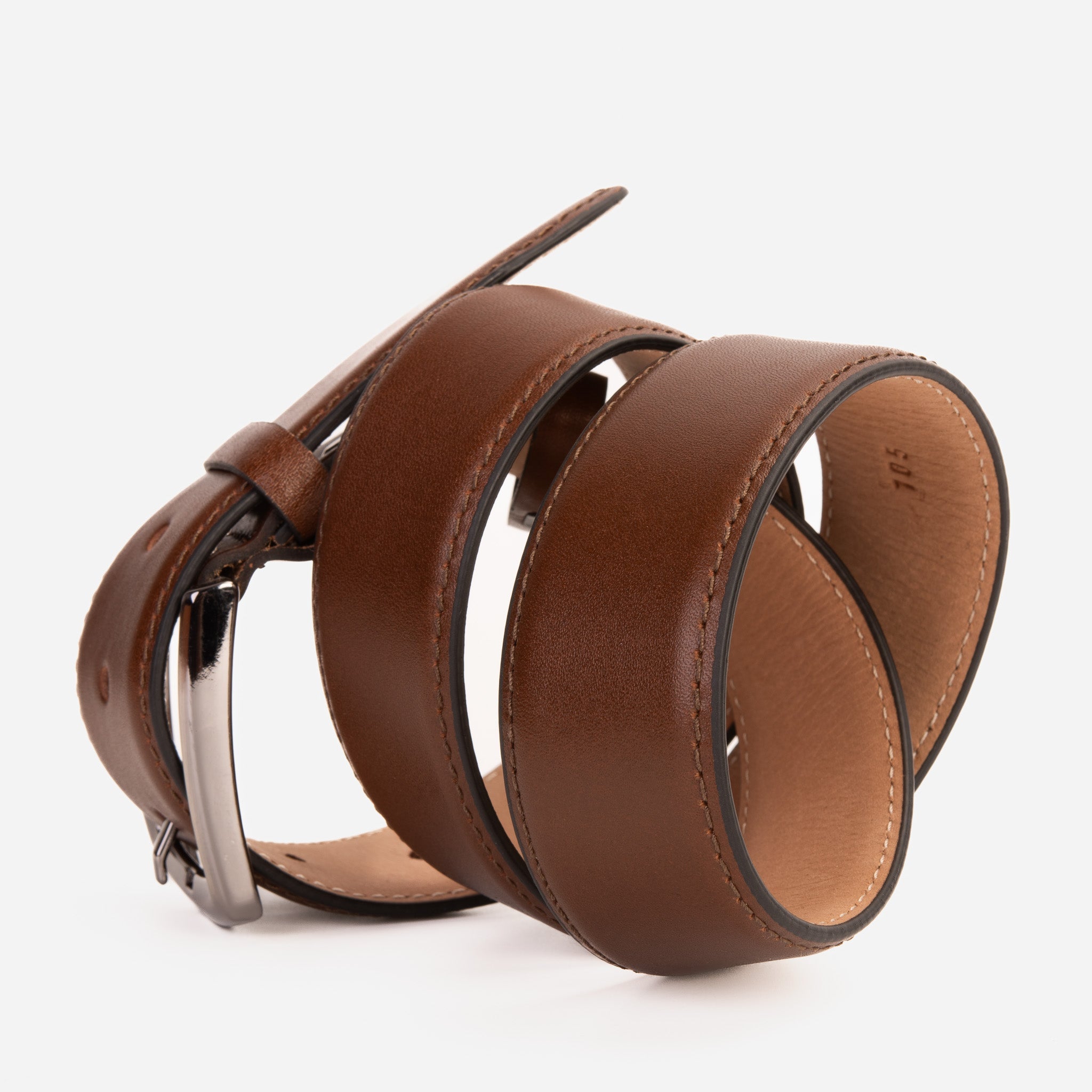 The Bogota Brown Calfskin Belt - Vinci Leather
