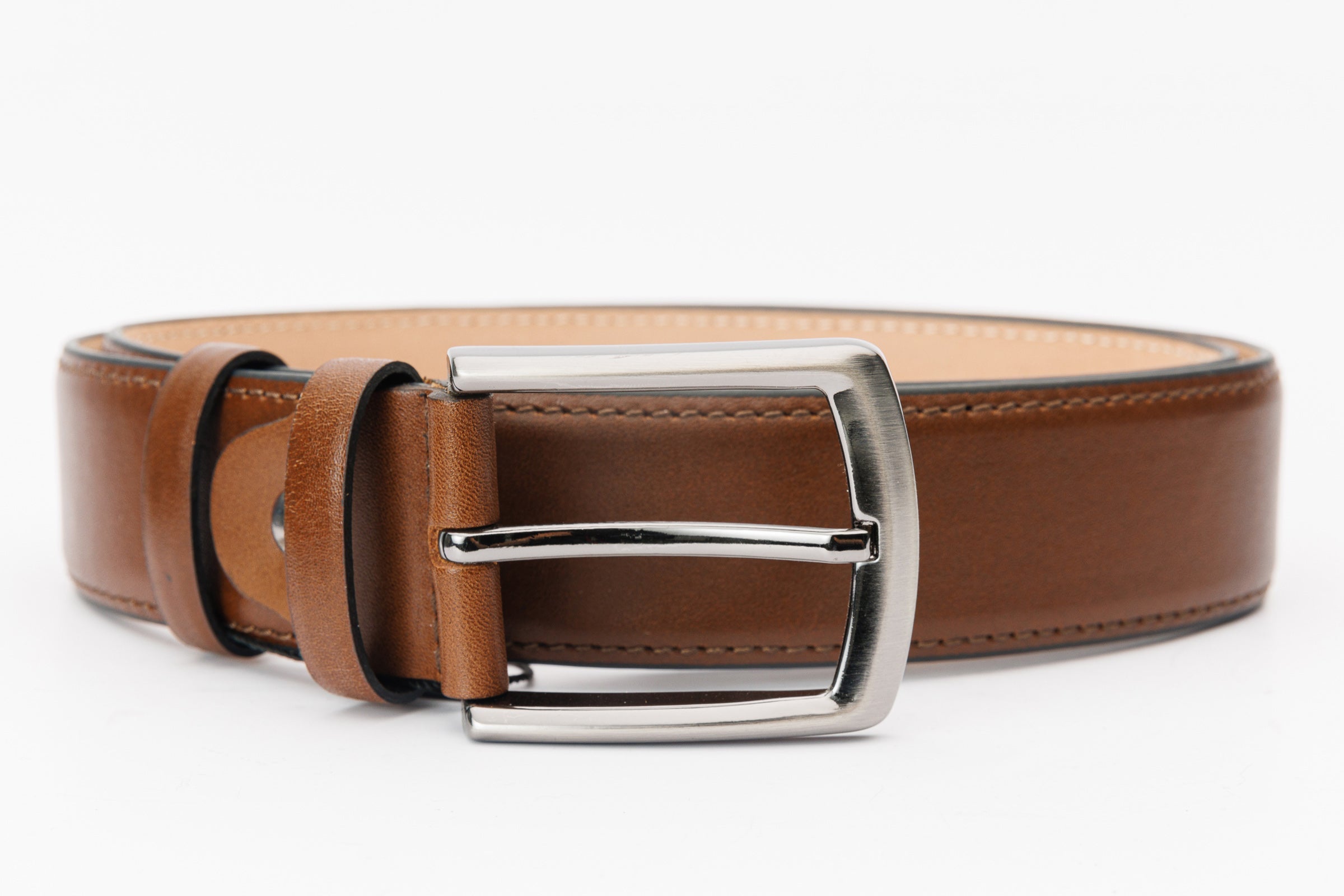 The Bogota Brown Calfskin Belt - Vinci Leather