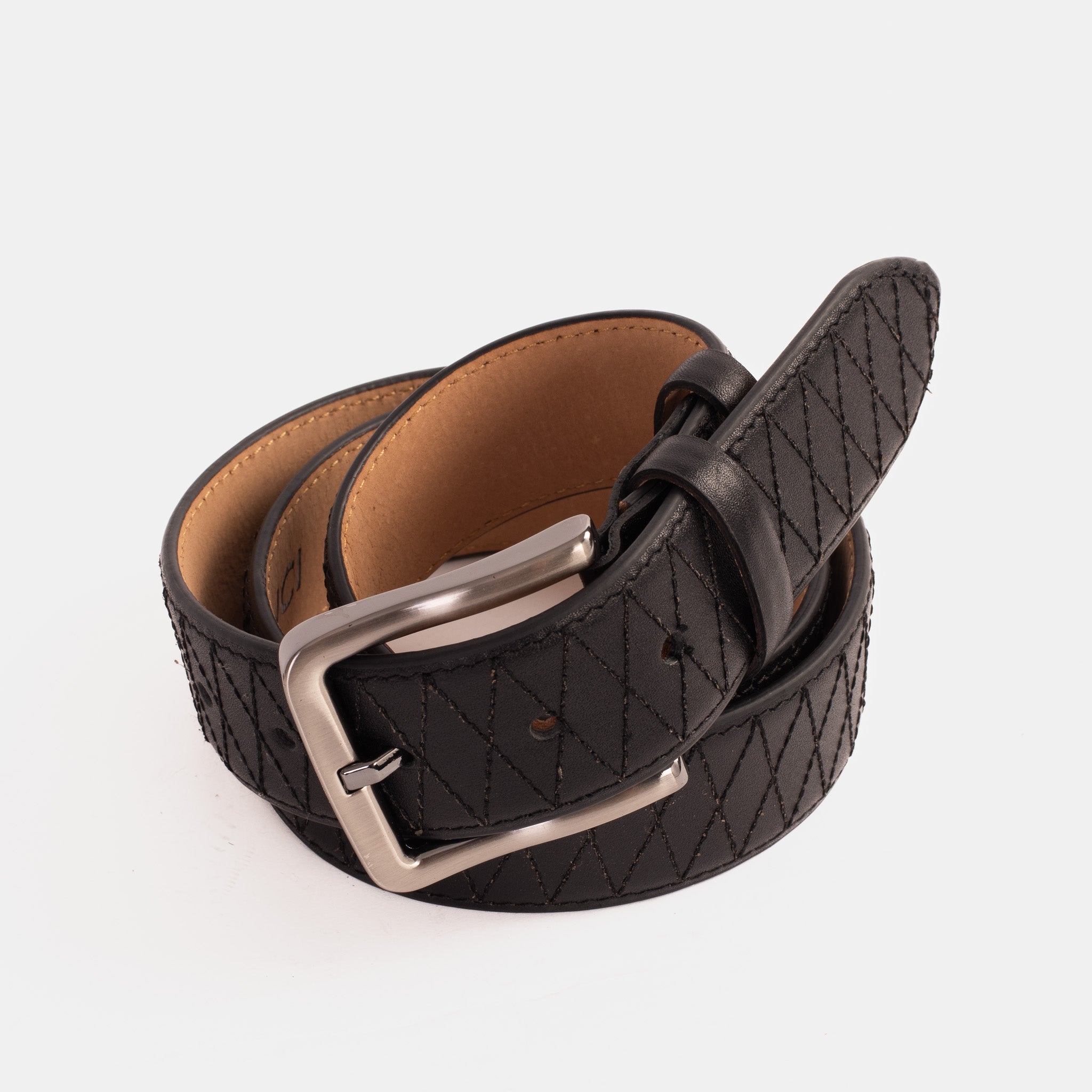 The Adler Black Leather Belt - Vinci Leather