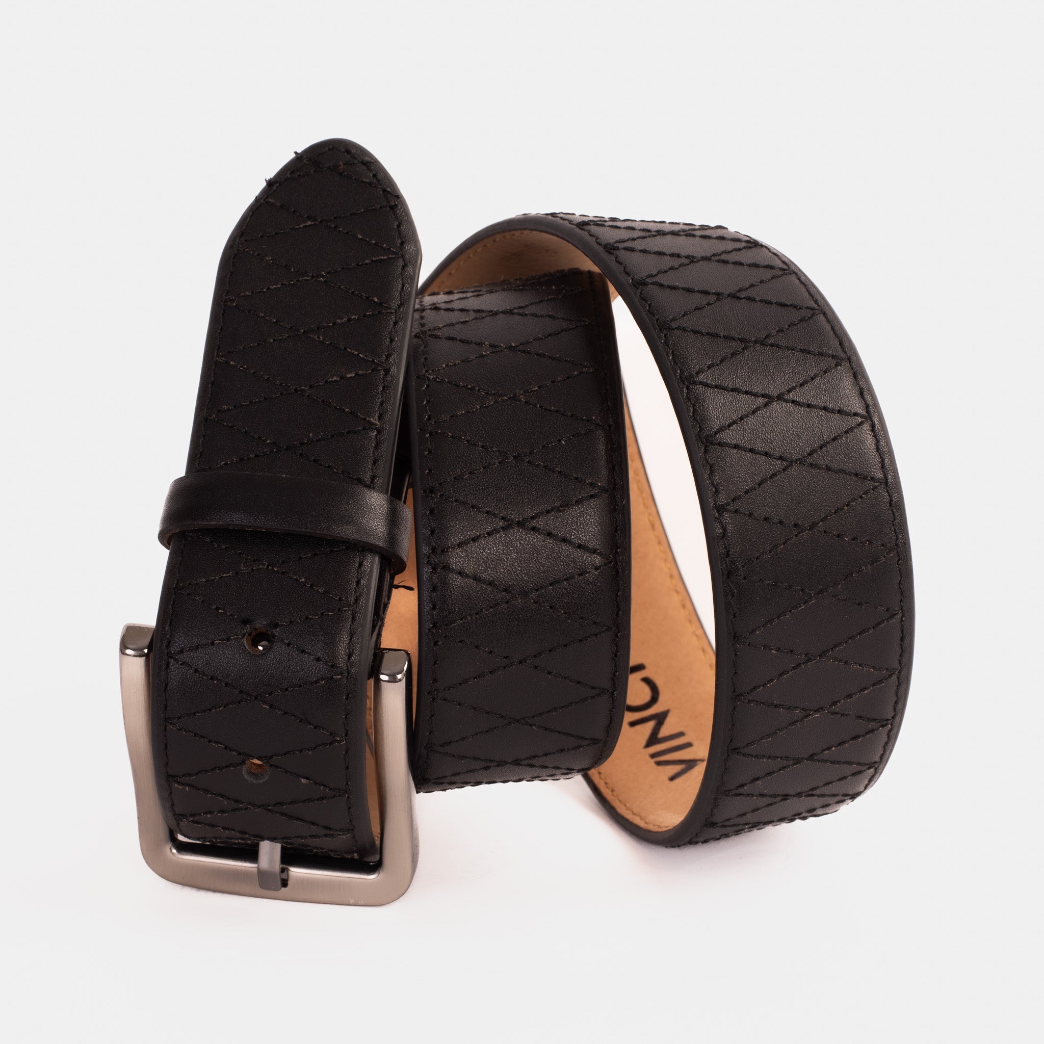 The Adler Black Leather Belt - Vinci Leather