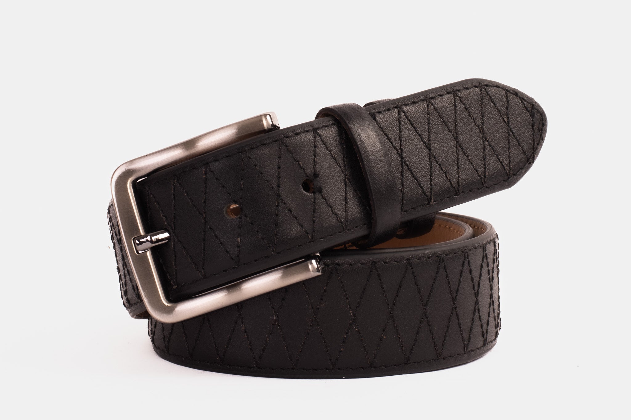 The Adler Black Leather Belt - Vinci Leather