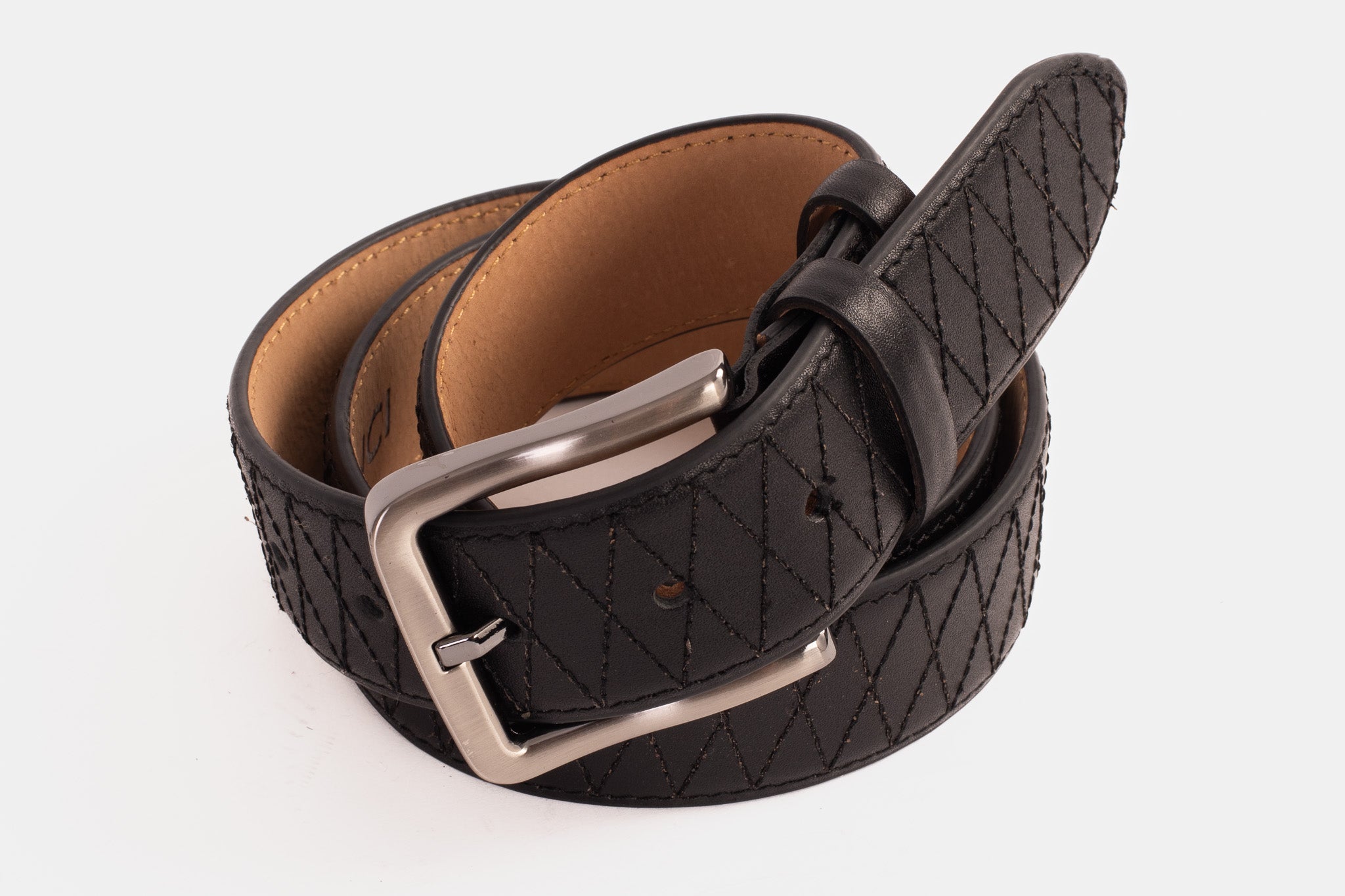 The Adler Black Leather Belt - Vinci Leather