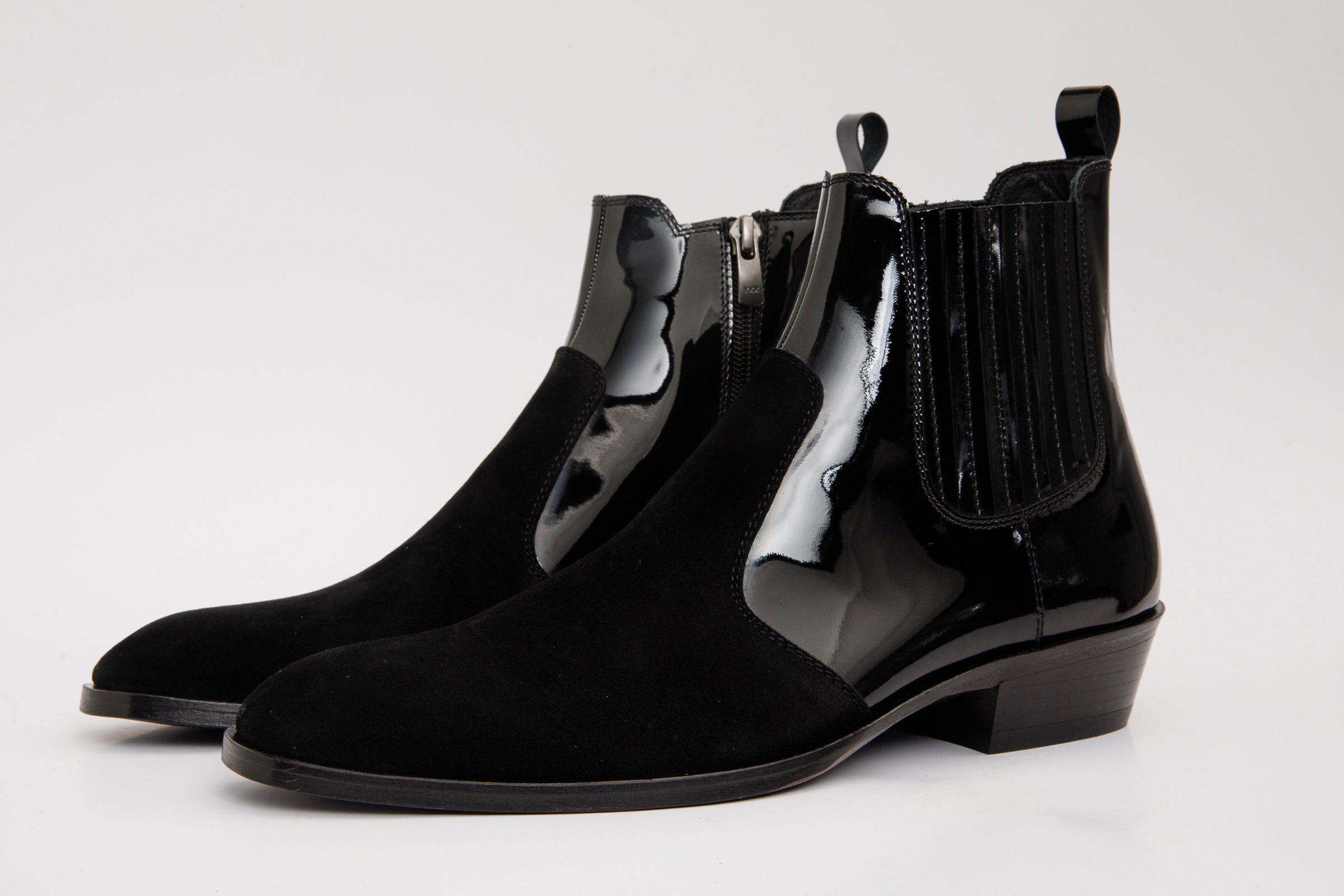 The Sorhag Black Suede Leather Dress Boot - Vinci Leather