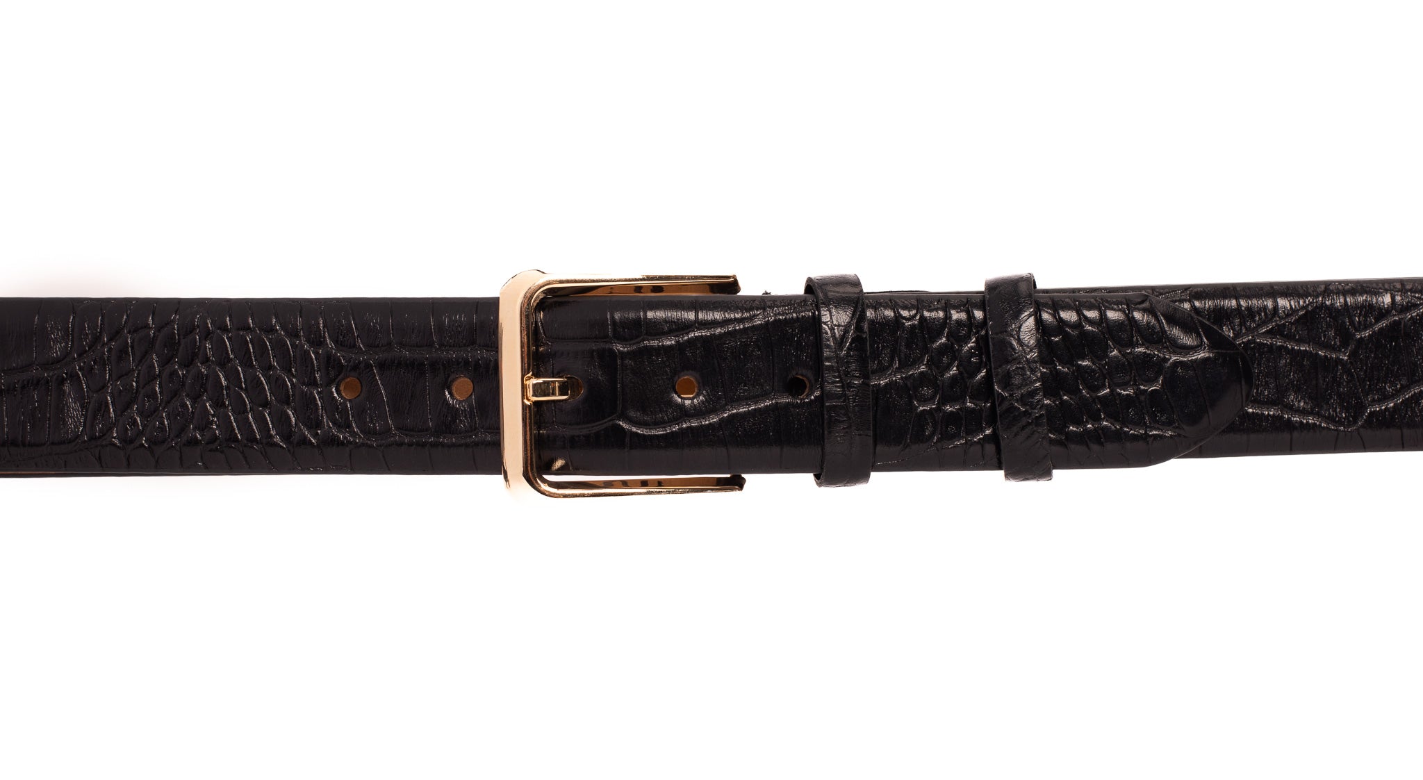 The Monaco Black Leather Belt - Vinci Leather