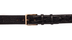 The Monaco Black Leather Belt - Vinci Leather