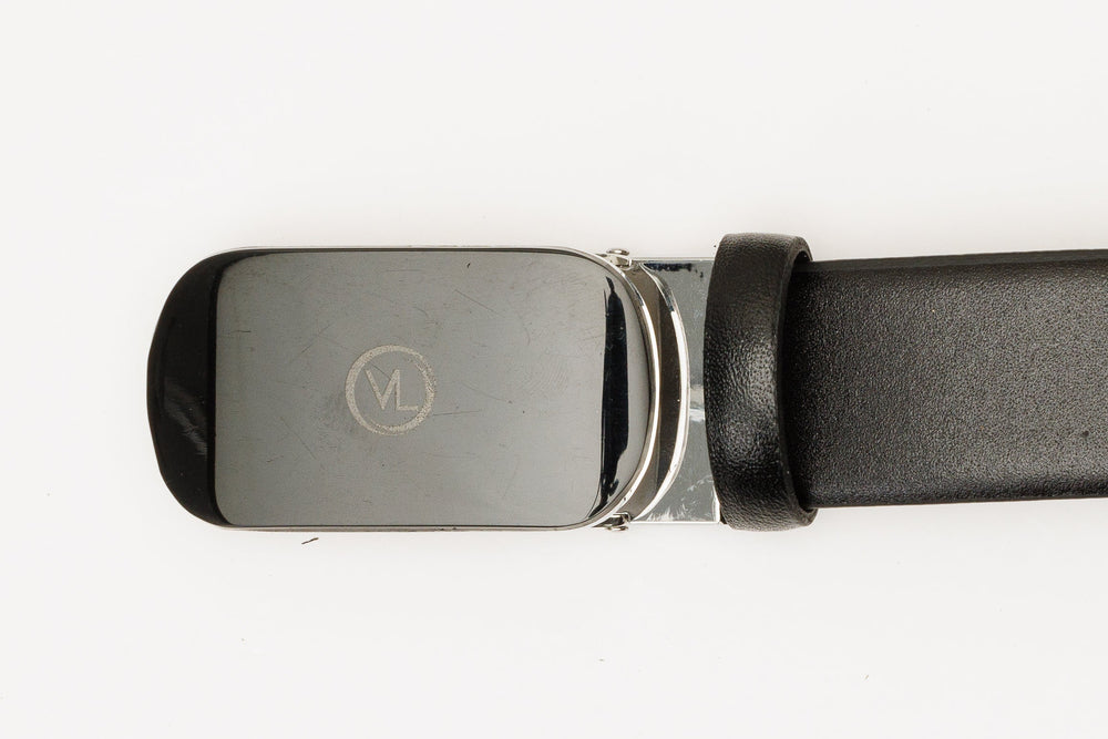 The Marzano Black Color Calfskin  Belt - Vinci Leather