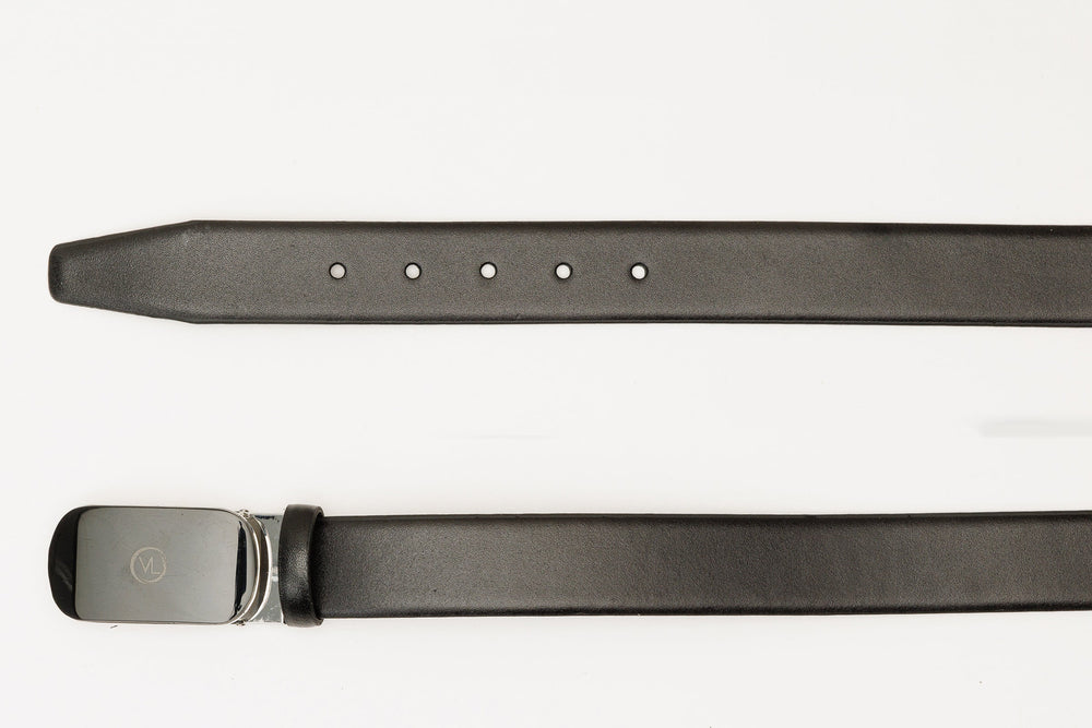 The Marzano Black Color Calfskin  Belt - Vinci Leather