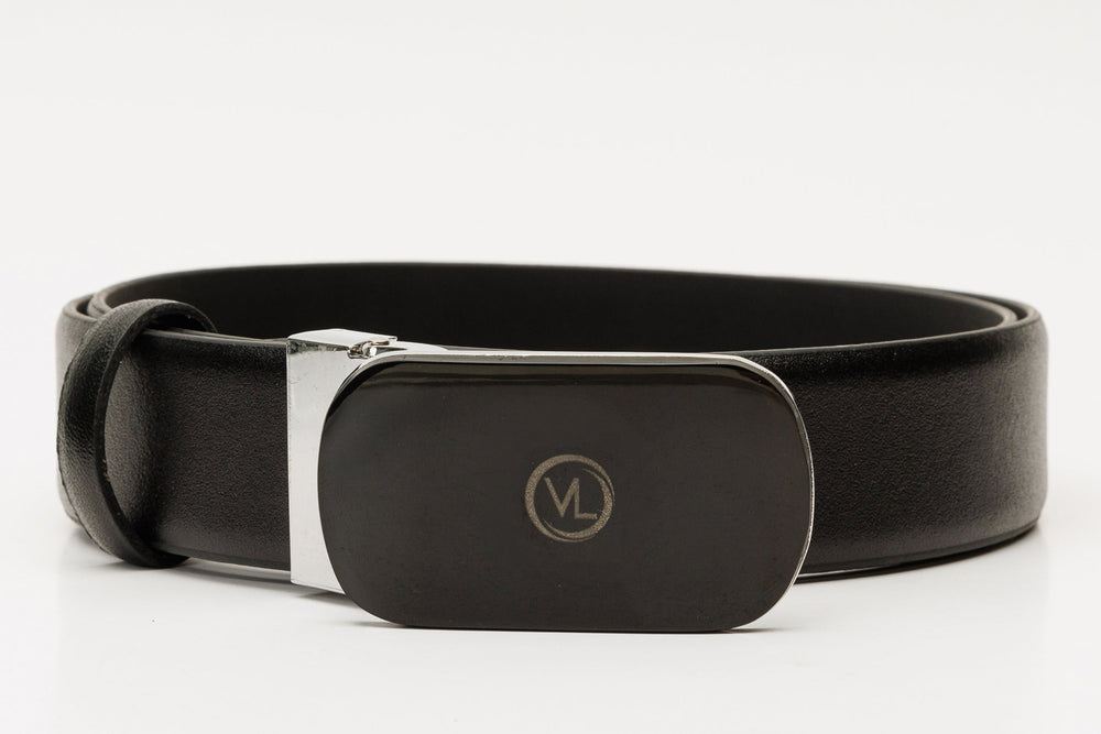 The Marzano Black Color Calfskin  Belt - Vinci Leather