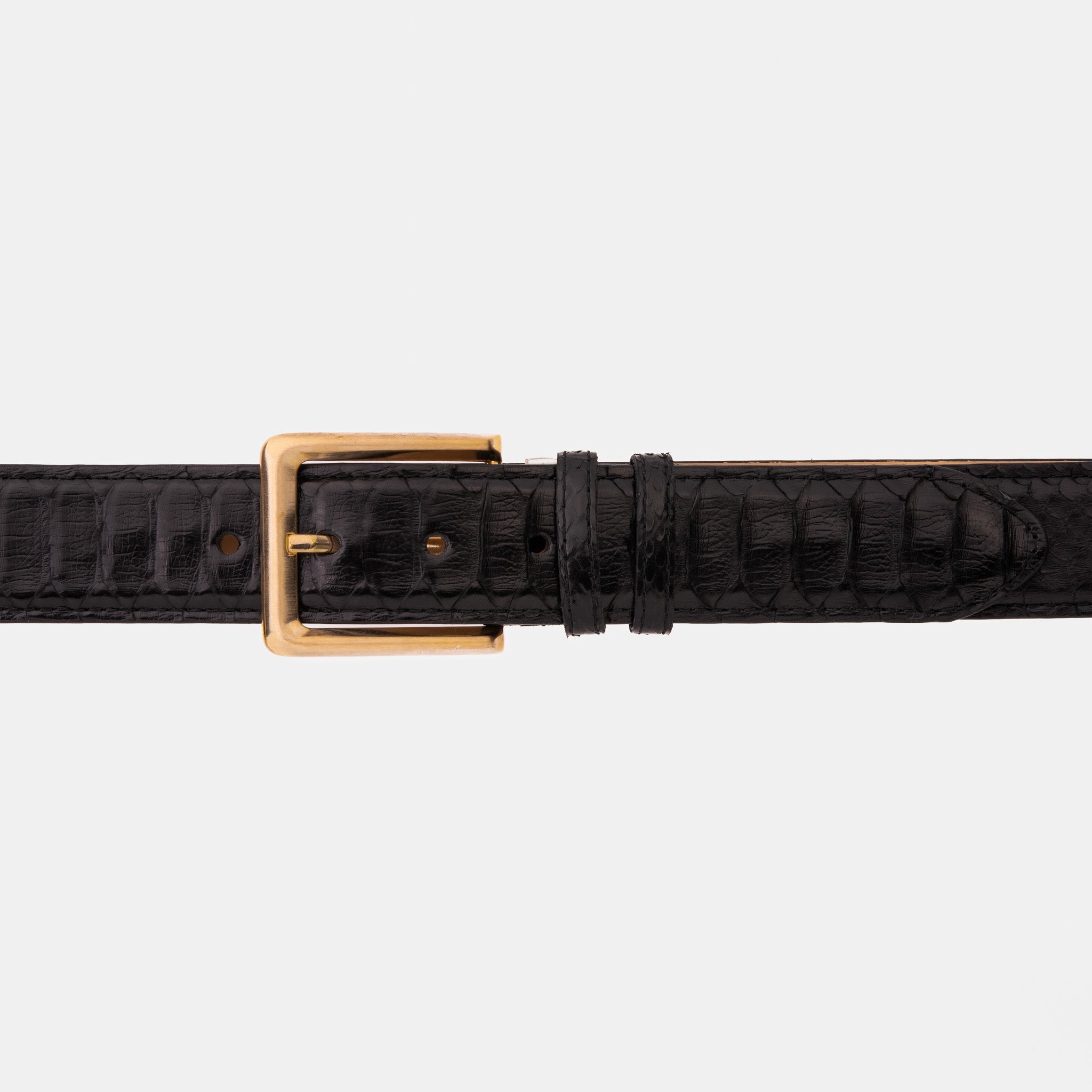 The Bethesda Black pythn Sneak Leather Belt - Vinci Leather