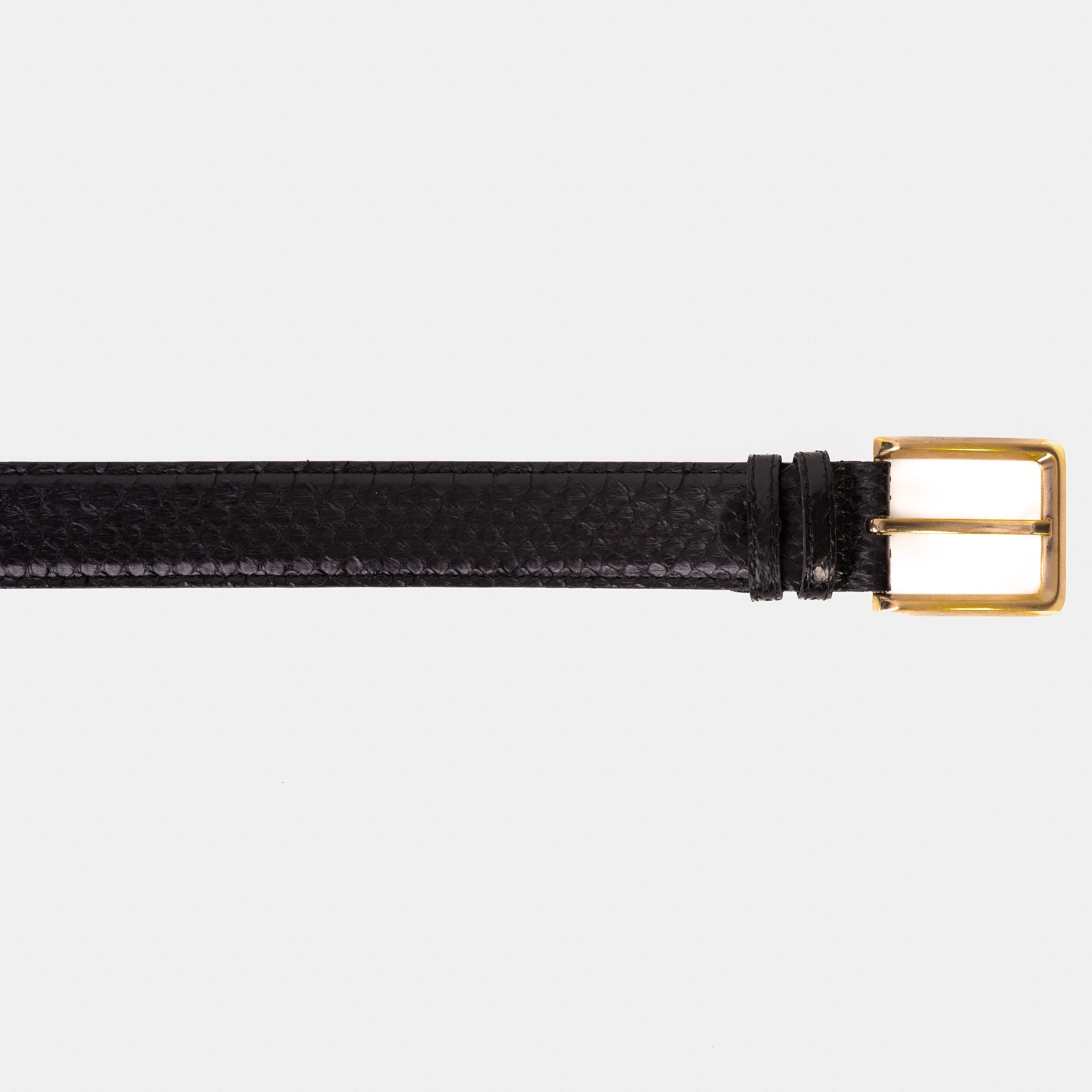 The Bethesda Black pythn Sneak Leather Belt - Vinci Leather