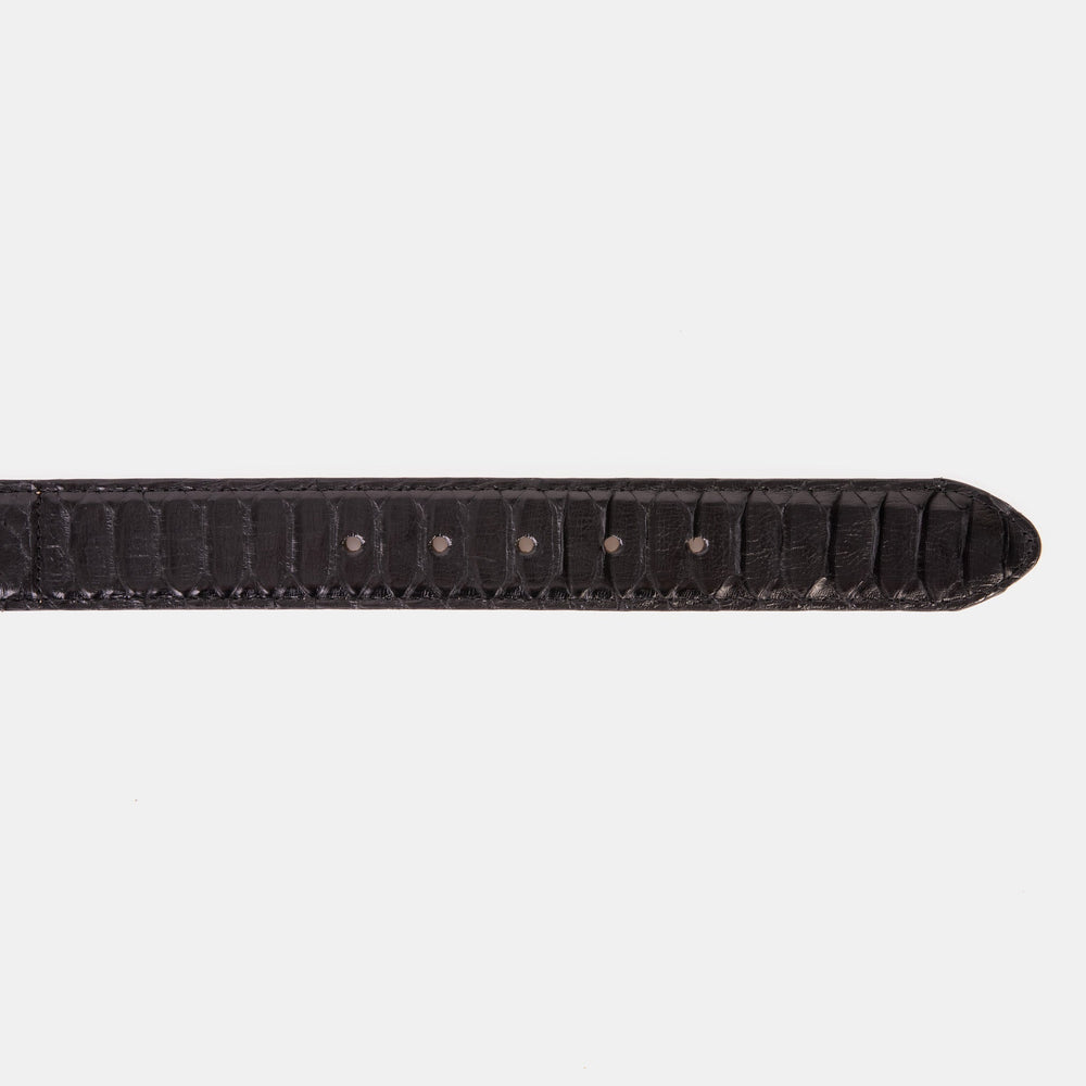 The Bethesda Black pythn Sneak Leather Belt - Vinci Leather
