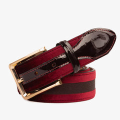 The Pontalto Burgundy Leather Belt - Vinci Leather