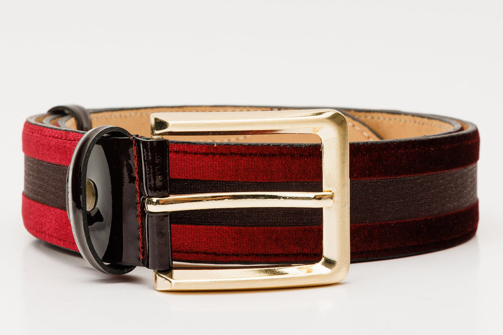 The Pontalto Burgundy Leather Belt - Vinci Leather