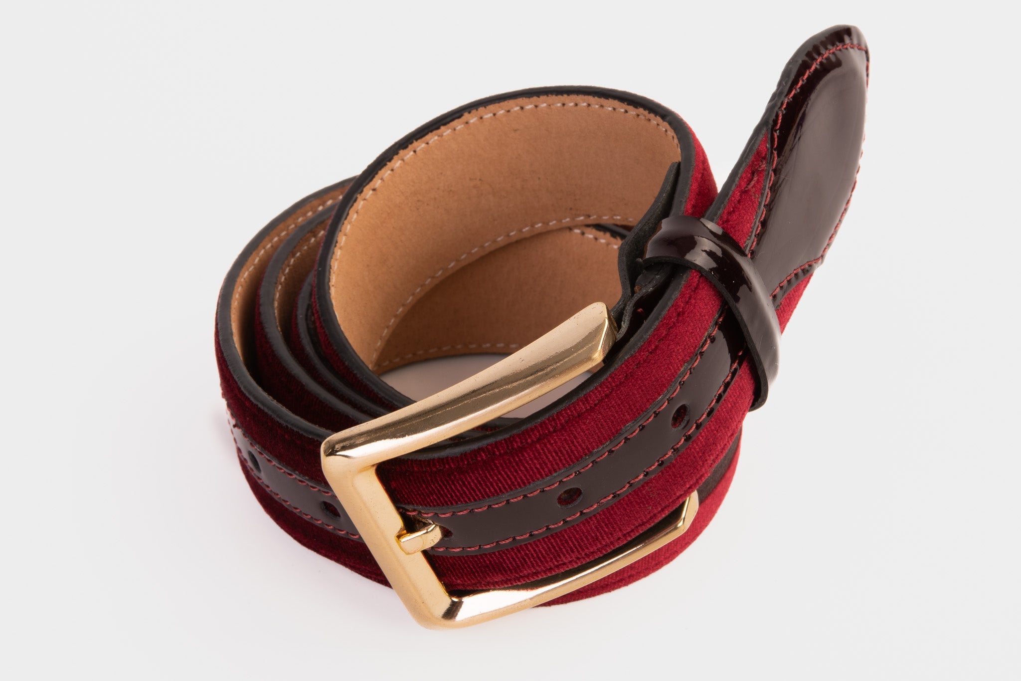 The Pontalto Burgundy Leather Belt - Vinci Leather