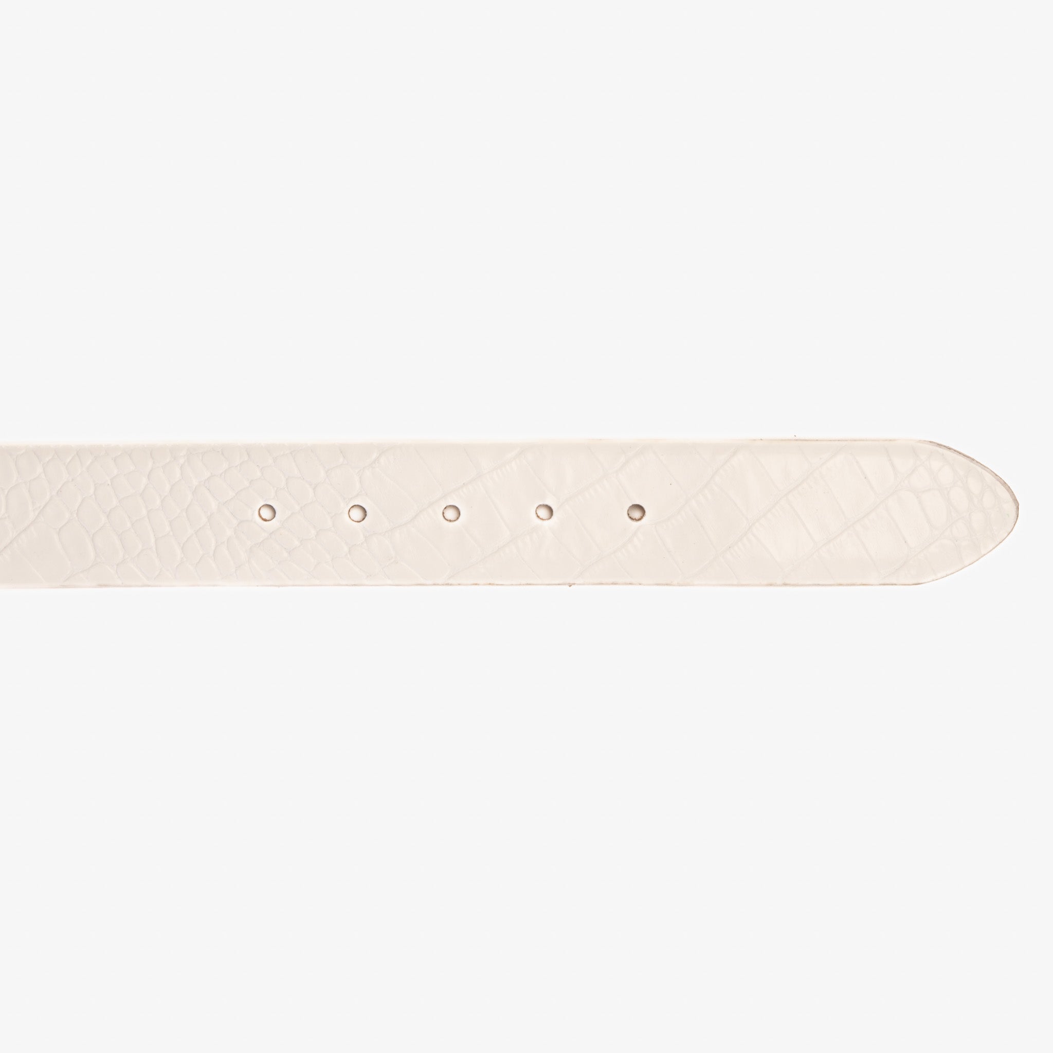 The Monaco White Leather Belt - Vinci Leather