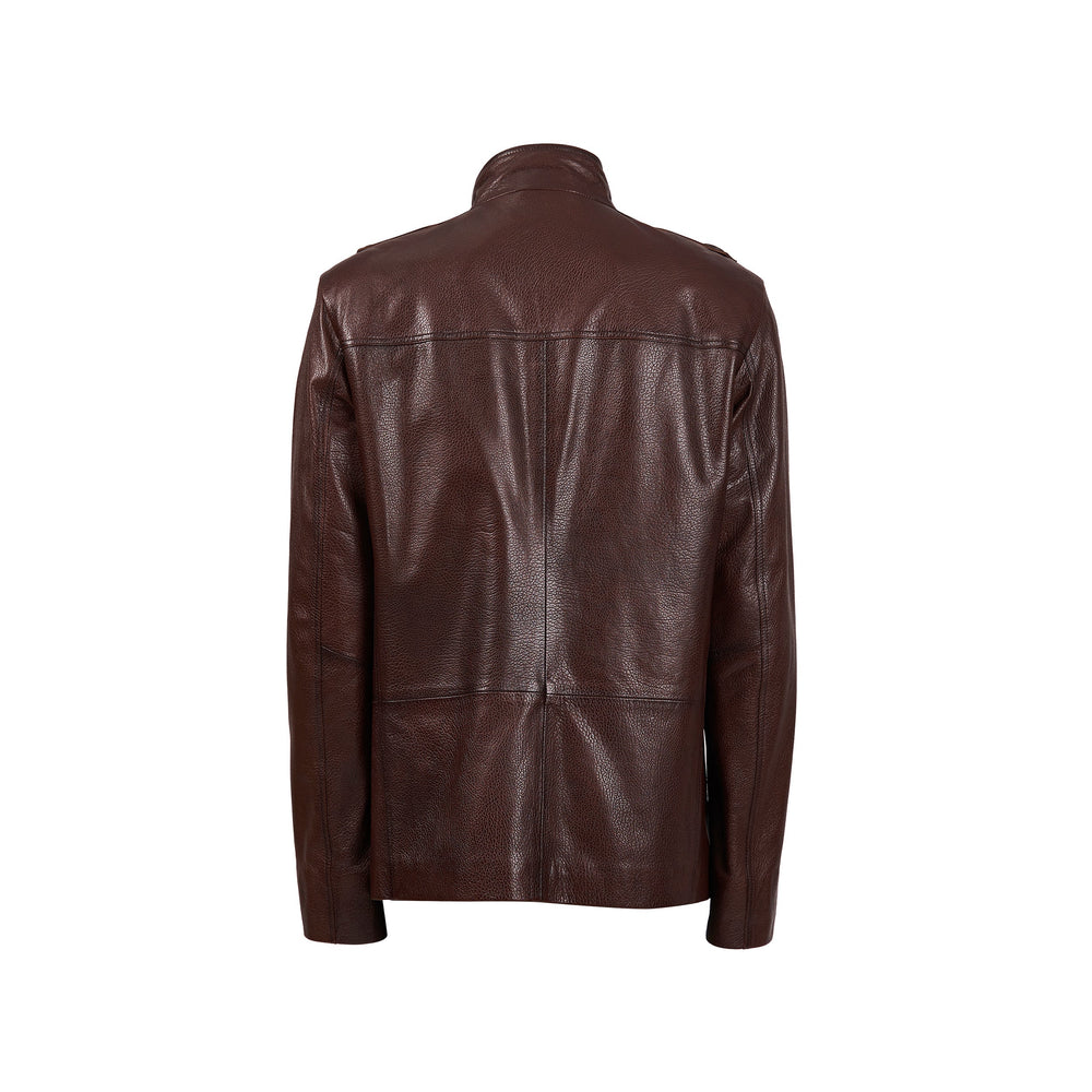 The Montclair Brown Leather Jacket - Vinci Leather