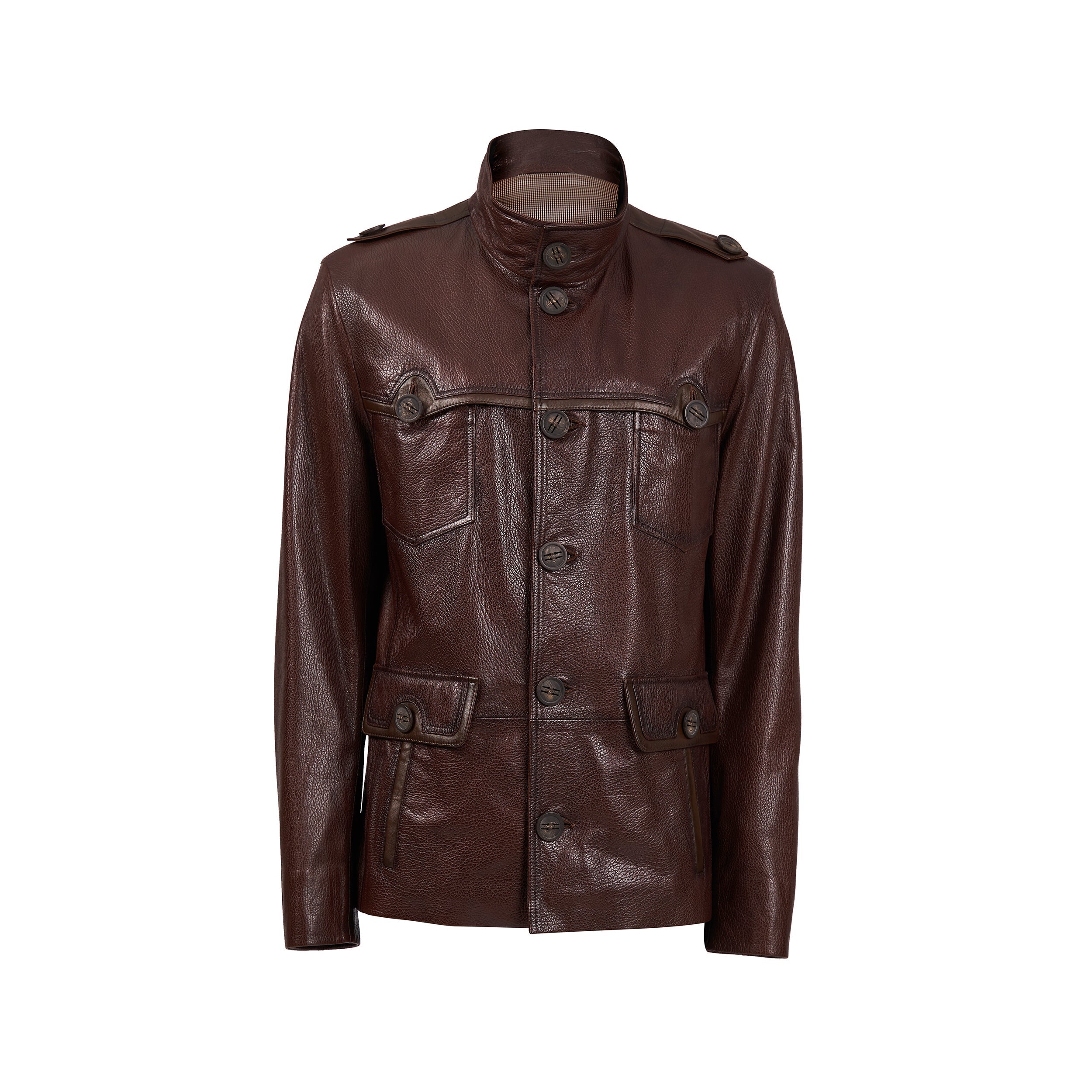 The Montclair Brown Leather Jacket - Vinci Leather