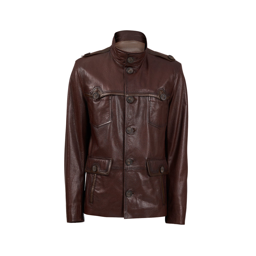The Montclair Brown Leather Jacket - Vinci Leather