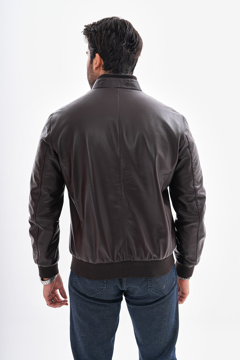 The Ardent Dark Brown Lambskin Leather Jacket - Vinci Leather