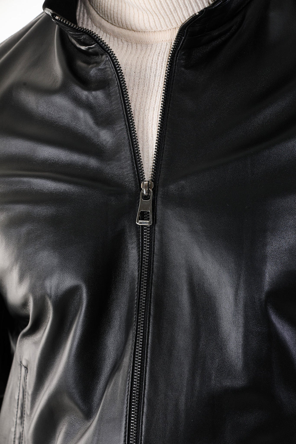 Monza Vintage Black Lambskin Leather Jacket - Vinci Leather
