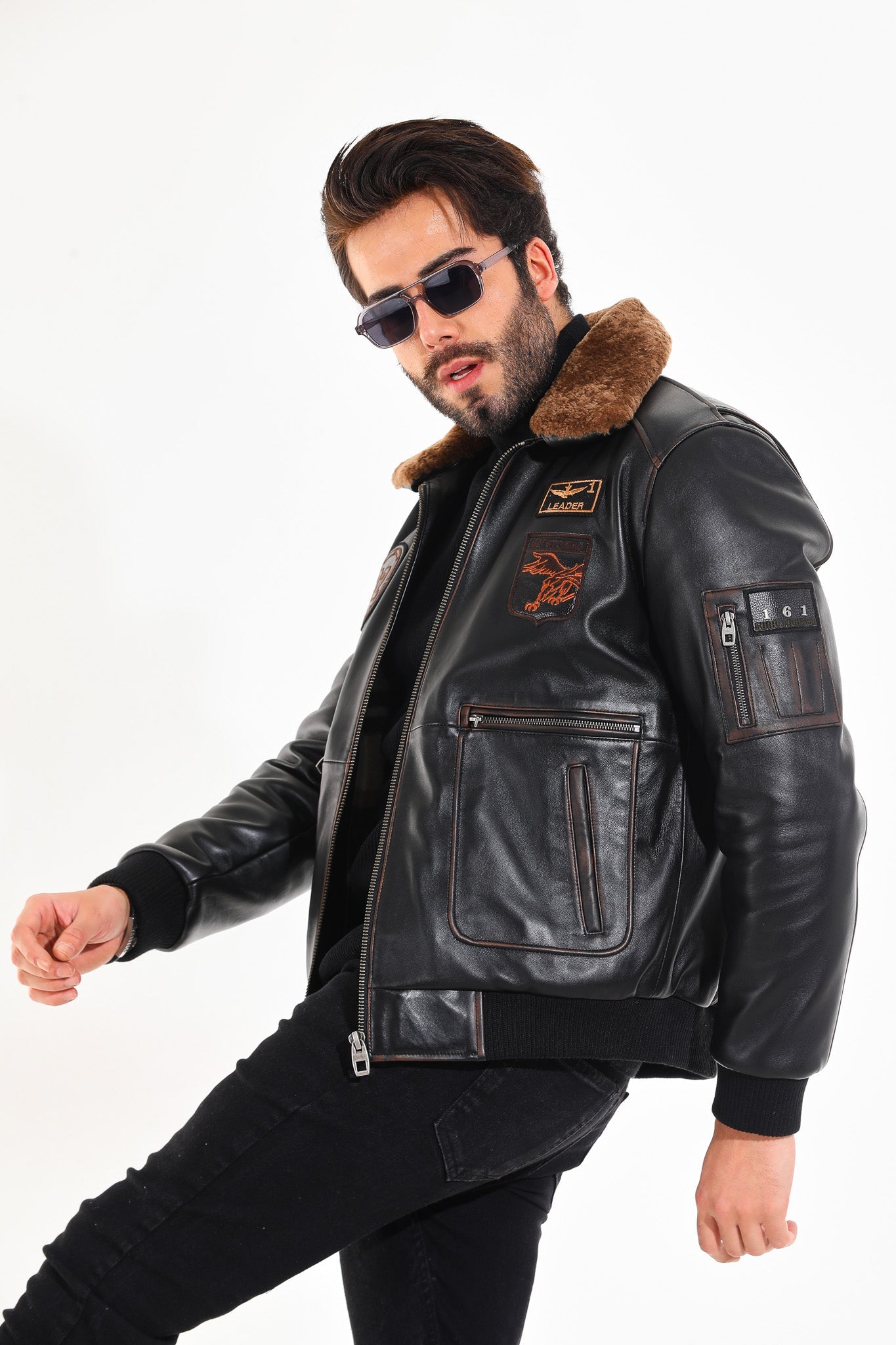 The Northway Vintage Black Lambskin Leather Jacket - Vinci Leather