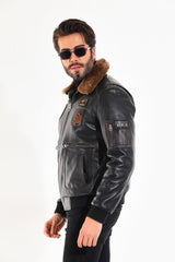 The Northway Vintage Black Lambskin Leather Jacket - Vinci Leather