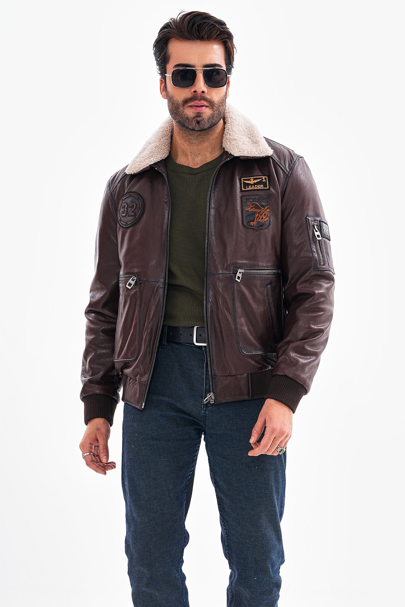 The Northway Brown Lambskin Leather Jacket - Vinci Leather