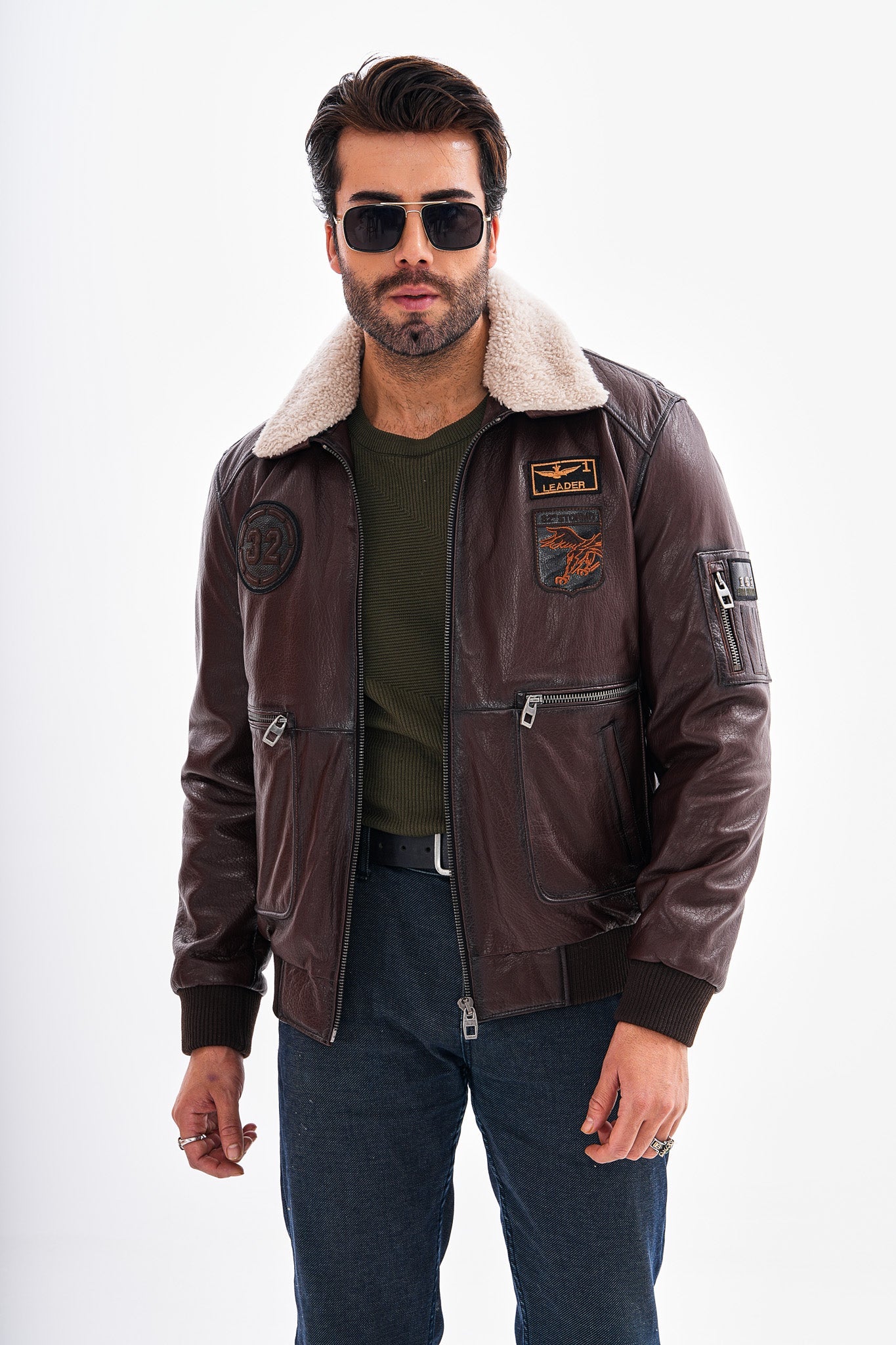 The Northway Brown Lambskin Leather Jacket - Vinci Leather