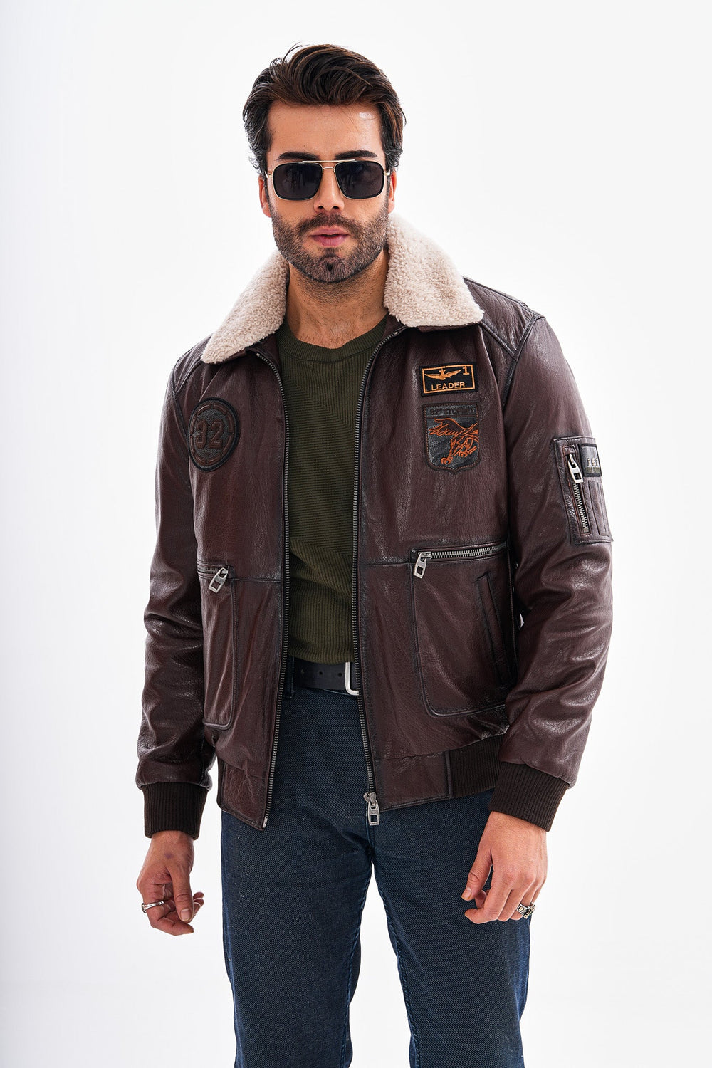 The Northway Brown Lambskin Leather Jacket - Vinci Leather