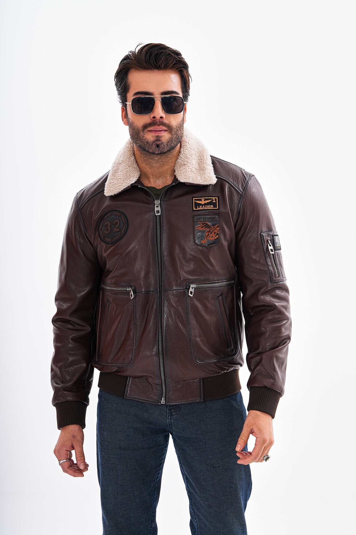 The Northway Brown Lambskin Leather Jacket - Vinci Leather