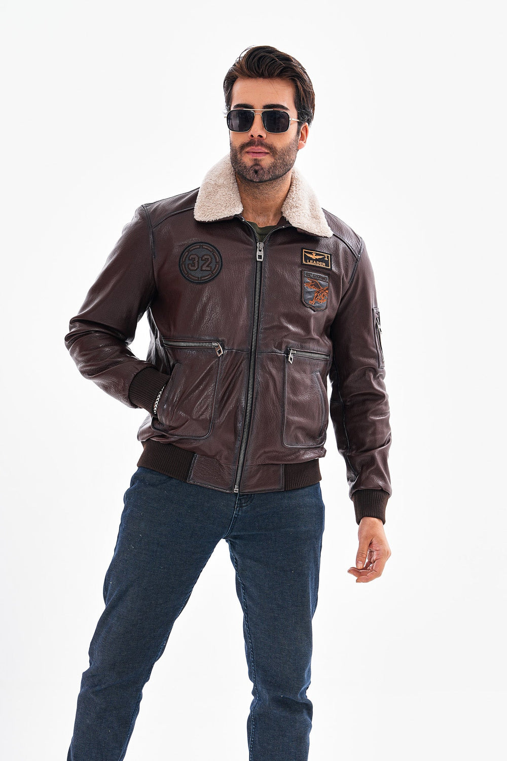 The Northway Brown Lambskin Leather Jacket - Vinci Leather