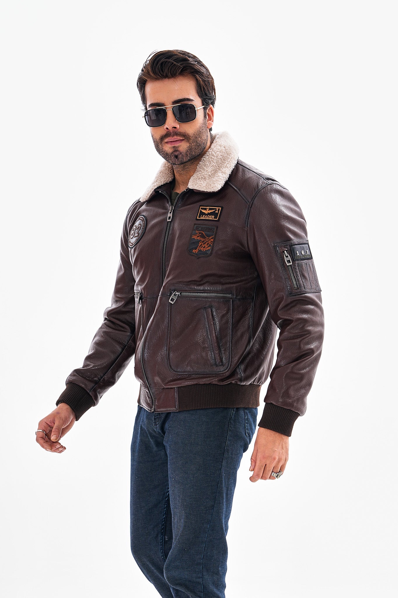 The Northway Brown Lambskin Leather Jacket - Vinci Leather