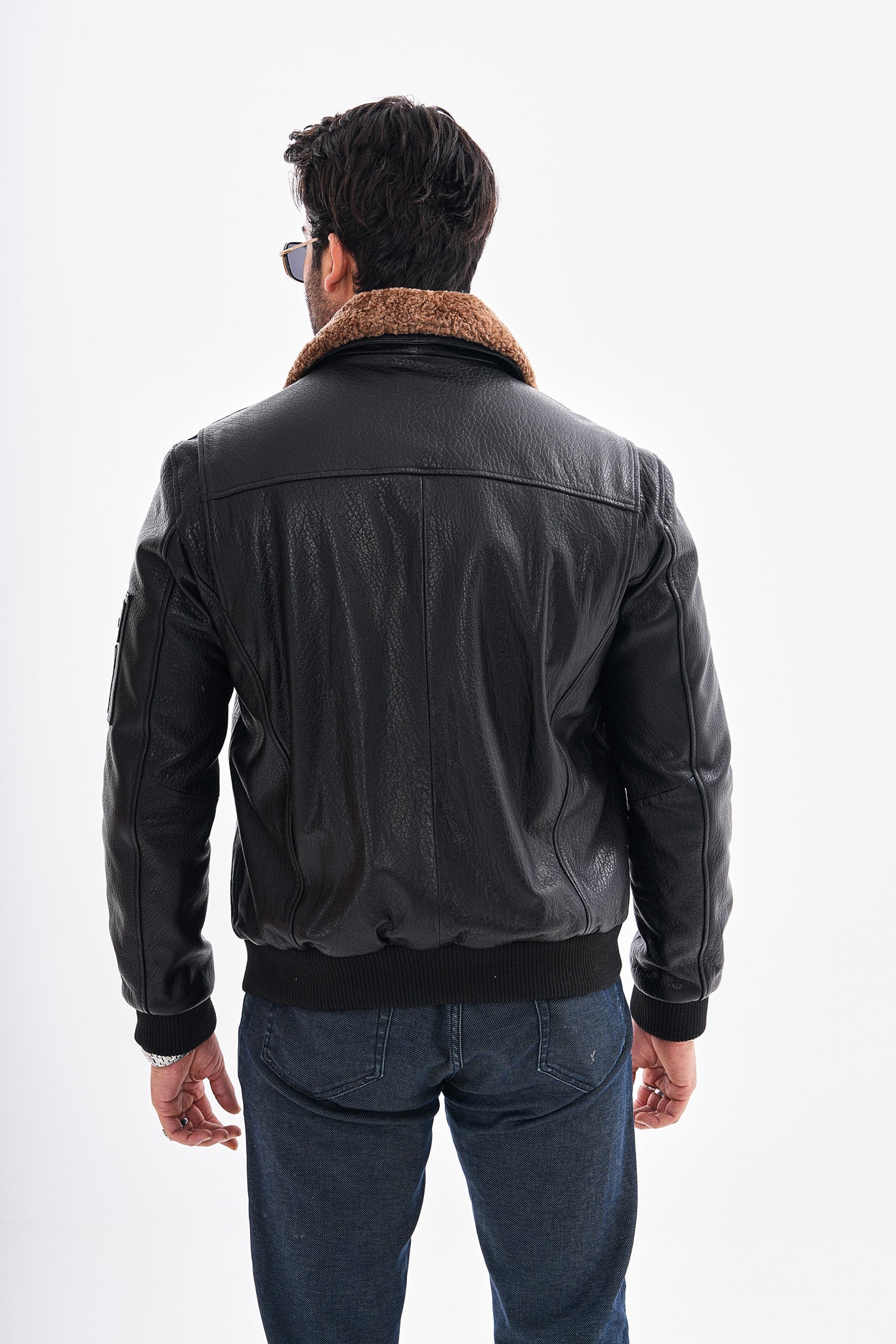 The Northway Black Lambskin Leather Jacket - Vinci Leather