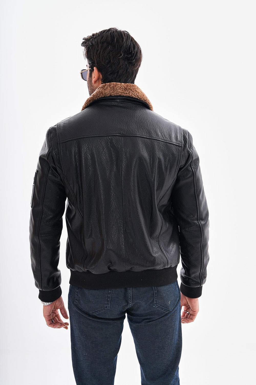 The Northway Black Lambskin Leather Jacket - Vinci Leather
