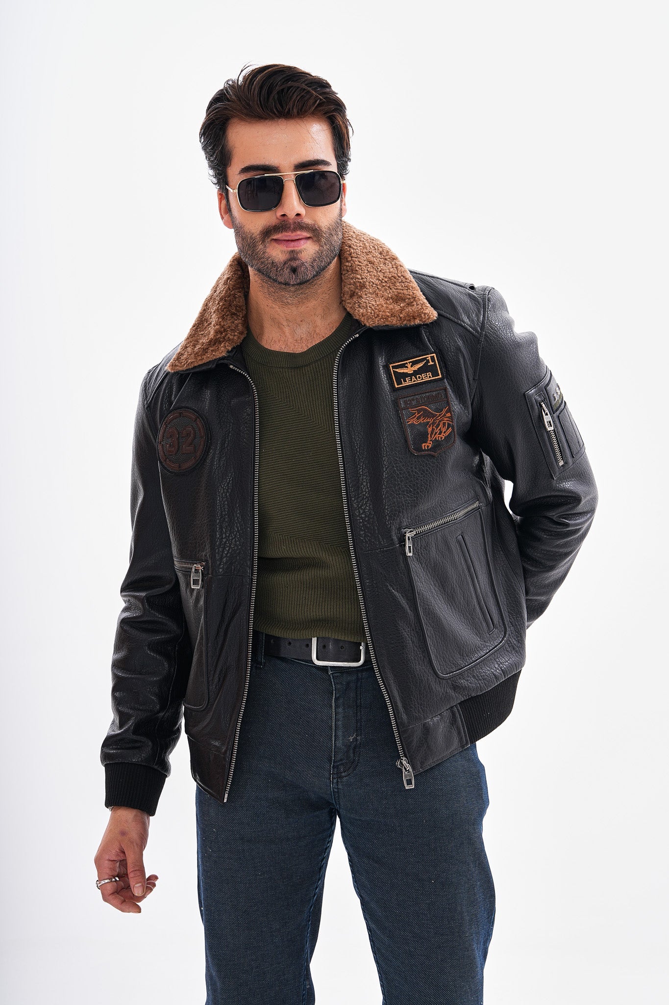 The Northway Black Lambskin Leather Jacket - Vinci Leather