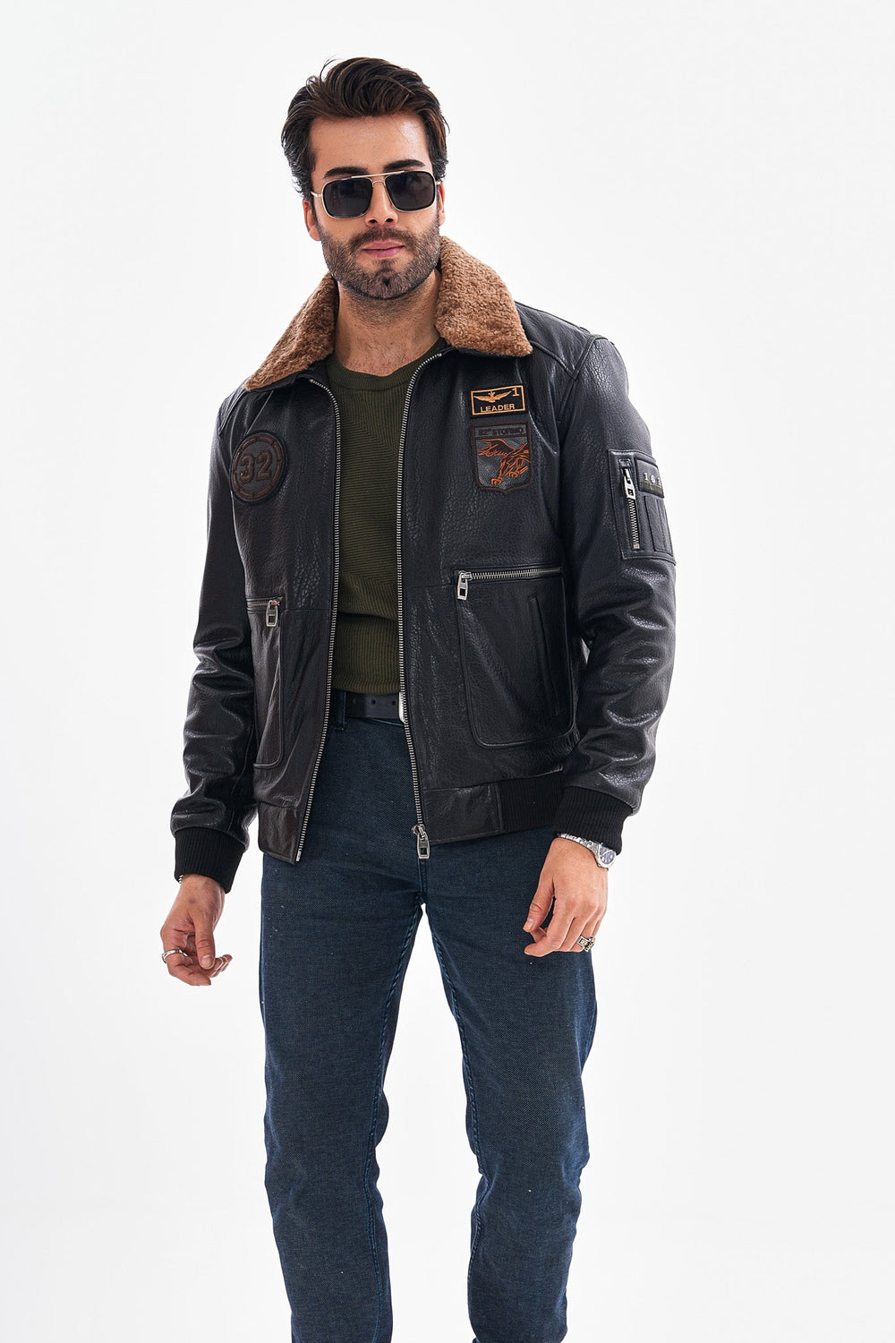 The Northway Black Lambskin Leather Jacket - Vinci Leather
