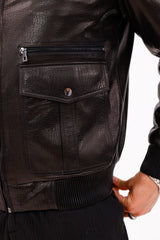 The Ardent Black Lambskin Leather Jacket - Vinci Leather